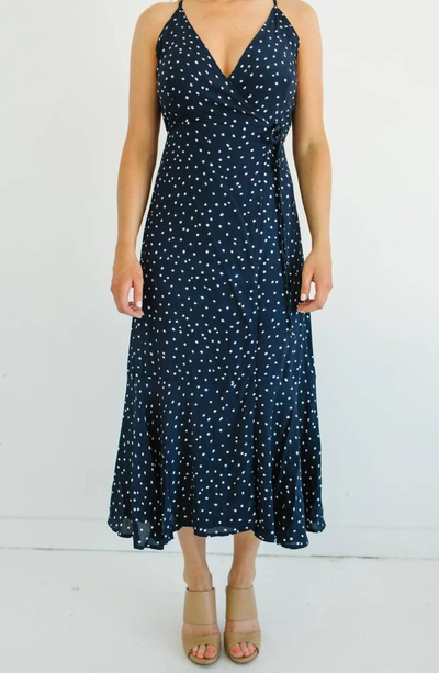 Reset By Jane That's A Wrap Maxi Dress In Navy In Blue