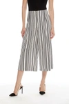 Iltm Monaco Stripe Gaucho In Black/white In White