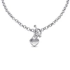 Mimi & Max Heart Charm Necklace In Sterling Silver In Silver