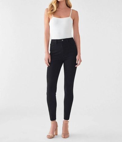 Dl1961 - Women's Chrissy Ultra High Rise Ankle Skinny Jeans In Hopper In Black