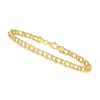 Canaria Fine Jewelry Canaria 10kt Yellow Gold Geometric-link Bracelet In White