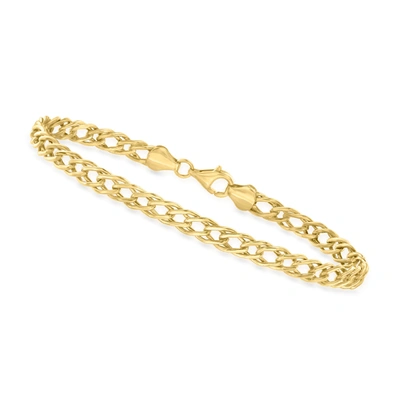 Canaria Fine Jewelry Canaria 10kt Yellow Gold Geometric-link Bracelet In White