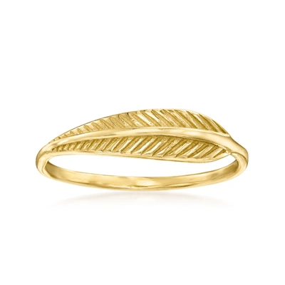 Ross-simons 14kt Yellow Gold Feather Ring