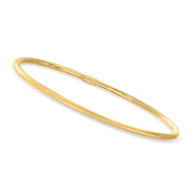 Canaria Fine Jewelry Canaria Italian 10kt Yellow Gold Bangle Bracelet In White