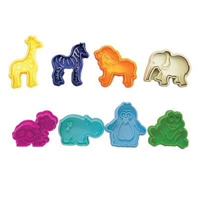 R & M International 8 Piece Party Animals Cookie Stamper Set, 2-inch In Multi