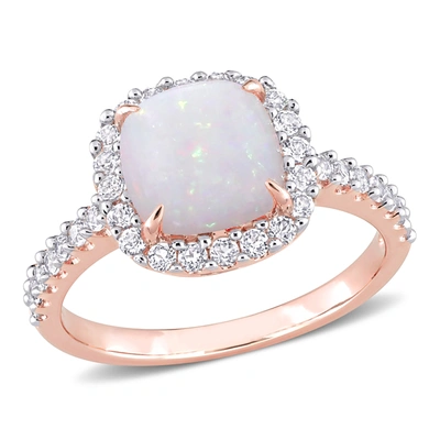 Mimi & Max 2 3/8 Ct Tgw Opal White Topaz Fashion Ring 10k Rose Gold In Pink