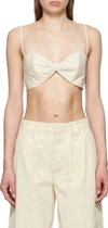 Frame Off-white Cotton Tank Top In Beige