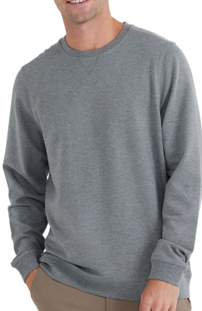 Free Fly M Bamboo Heritage Fleece Crew Top In Graphite In Grey