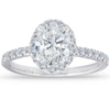 Pompeii3 1 1/3 Ct Tdw Oval Halo Diamond Engagement Ring 14k White Gold In Multi