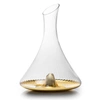 CLASSIC TOUCH DECOR UNIQUE SHAPED DECANTER WITH GOLD BOTTOM