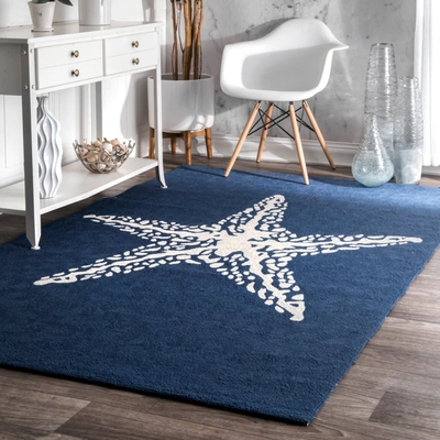 Nuloom Hand Hooked Marine Indoor/ Outdoor Area Rug In Blue
