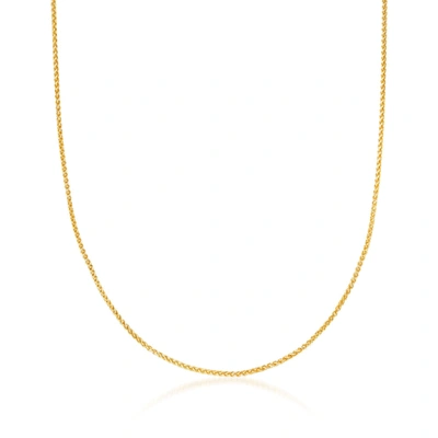 Ross-simons 1.2mm 14kt Yellow Gold Wheat Chain Necklace