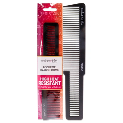 Salonchic Flat Top Clipper Carbon Comb High Heat Resistant 8 By  For Unisex - 1 Pc Comb