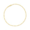 CANARIA FINE JEWELRY CANARIA 2.5MM 10KT YELLOW GOLD FIGARO-LINK ANKLET