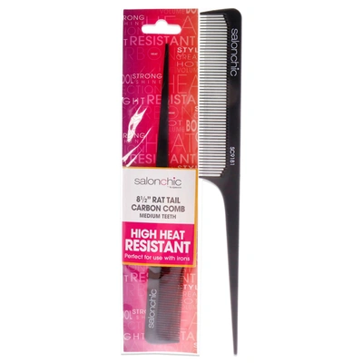 Salonchic Rat Tail Carbon Comb High Heat Resistant 8.5 - Medium Teeth By  For Unisex - 1 Pc Comb In Red