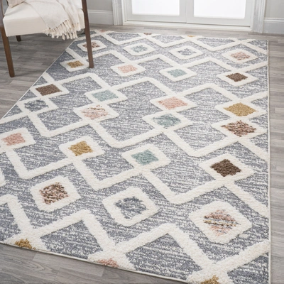 Jonathan Y Monique Trellis High-low Multi/gray Area Rug