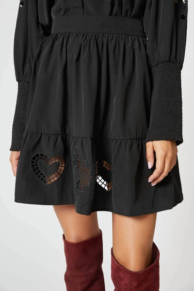 The Shirt Cut-out Mini Skirt In Black