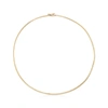 Ross-simons Italian 2mm 18kt Yellow Gold Omega Necklace In White