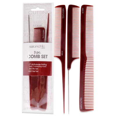 Salonchic For Unisex - 3 Pc Comb In Silver