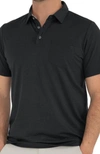 FREE FLY MEN'S BAMBOO HERITAGE POLO IN VINTAGE BLACK