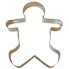 R & M International 8-inch Gingerbread Boy Cookie Cutter In Silver