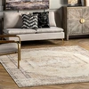 Nuloom Glenda Machine Washable Faded Medallion Area Rug