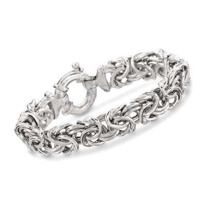 ROSS-SIMONS ITALIAN STERLING SILVER LARGE BYZANTINE BRACELET