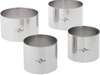 Kuchenprofi Cooking Ring Molds, 4 Piece Set, 2.5-inch & 3-inch, Stainless In Silver
