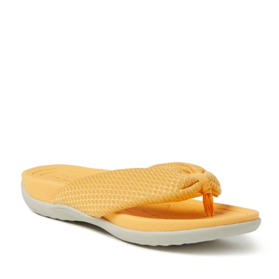 Dearfoams Women's Low Foam Thong Sandal In Yellow