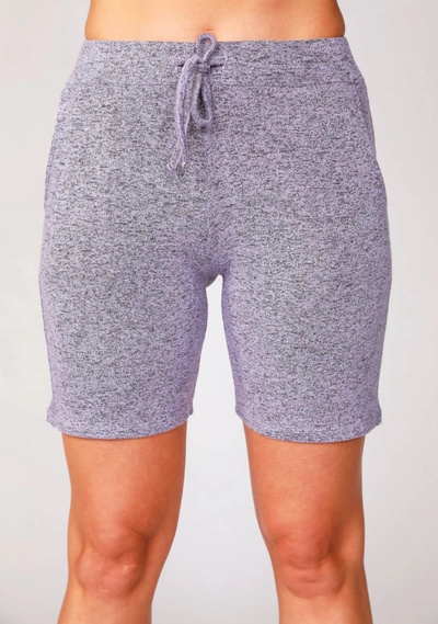 French Kyss Melange Shorts In Lilac In Purple