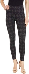 LYSSÉ MISSES REVERSIBLE LEGGING IN CHARCOAL FROSTED HOUNDSTOOTH