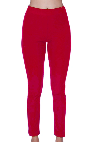 French Kyss Mid Rise Jegging In Red In Pink