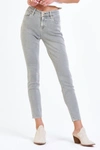 Dear John Denim Gisele Mid Rise Skinny Jean In Desert Sage In Grey