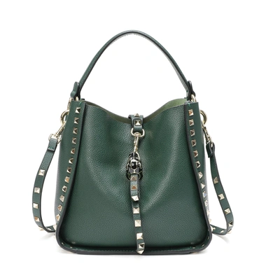 Tiffany & Fred Full-grain Leather Hobo Shoulder Bag In Green