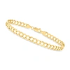 CANARIA FINE JEWELRY CANARIA MEN'S 5.7MM 10KT YELLOW GOLD CURB-LINK BRACELET