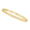 Canaria Fine Jewelry Canaria 4.3mm 10kt Yellow Gold Curb-link Bracelet In White