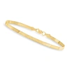 Canaria Fine Jewelry Canaria 3mm 10kt Yellow Gold Herringbone Bracelet In White