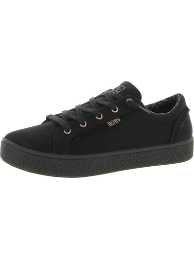 Bobs From Skechers Bobs B Extra Cute - 2cute4u Womens Canvas Low Top Casual And Fashion Sneakers In Black