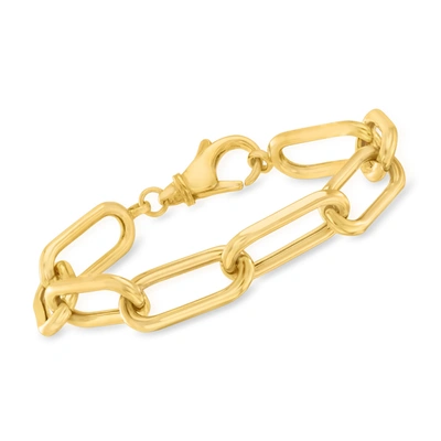 Ross-simons 18kt Gold Over Sterling Large Paper Clip Link Bracelet