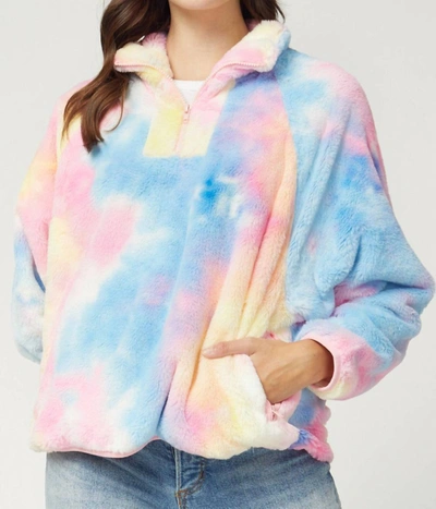 ENTRO COTTON CANDY PULLOVER IN TIE-DYE PRINT