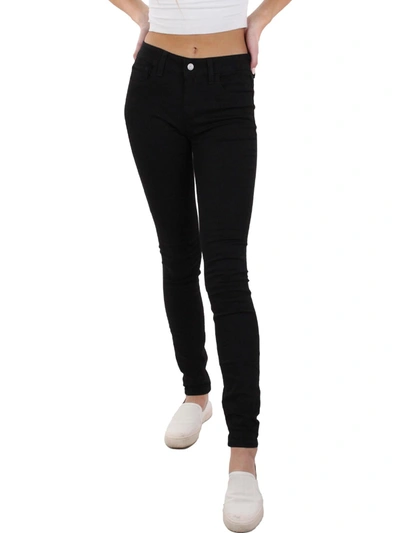 Dstld Womens Mid-rise Everyday Skinny Jeans In Black