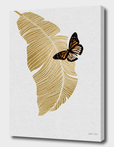Curioos Butterfly & Palm In White