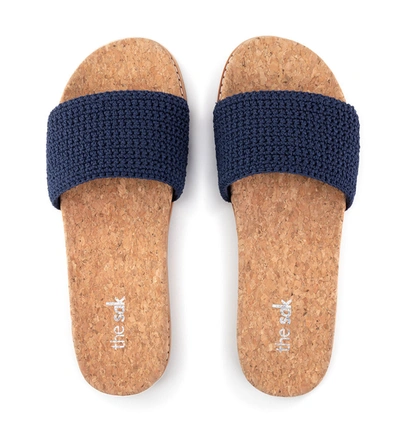 The Sak Mendocino Slide Sandal In Blue