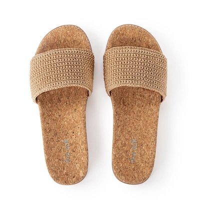 The Sak Mendocino Slide Sandal In Beige