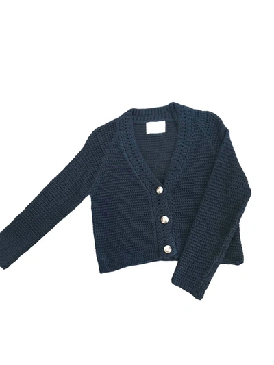 Mod Ref Danni Cardigan In Black In Blue