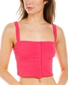 Andie The Snap Top Ribbed Tankini In Yellow