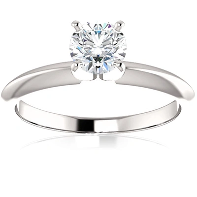 Pompeii3 1/2 Ct Lab Grown Diamond Solitaire Engagement Ring 14k White Rose Or Yellow Gold In Multi