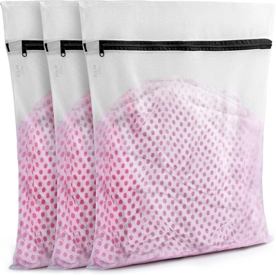 Zulay Kitchen 3 Pack Large Mesh Laundry Bags For Delicates