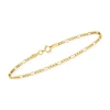 Rs Pure Ross-simons 1.9mm 14kt Yellow Gold Figaro-link Bracelet In White
