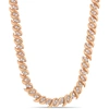 Mimi & Max 1 Ct Tw Diamond S-link Tennis Necklace In Rose Plated Sterling Silver In Silver